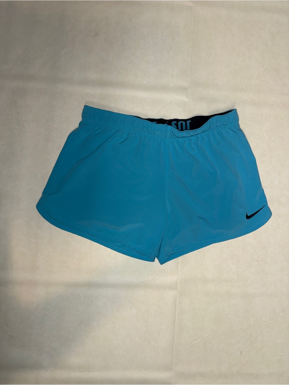 Nike Turquoise Women's Athletic Shorts with Swoosh